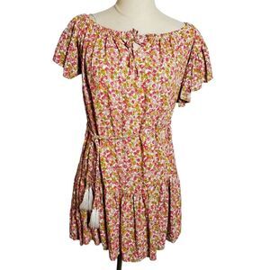 Rachel Zoe Pink Floral Mini Dress NWT